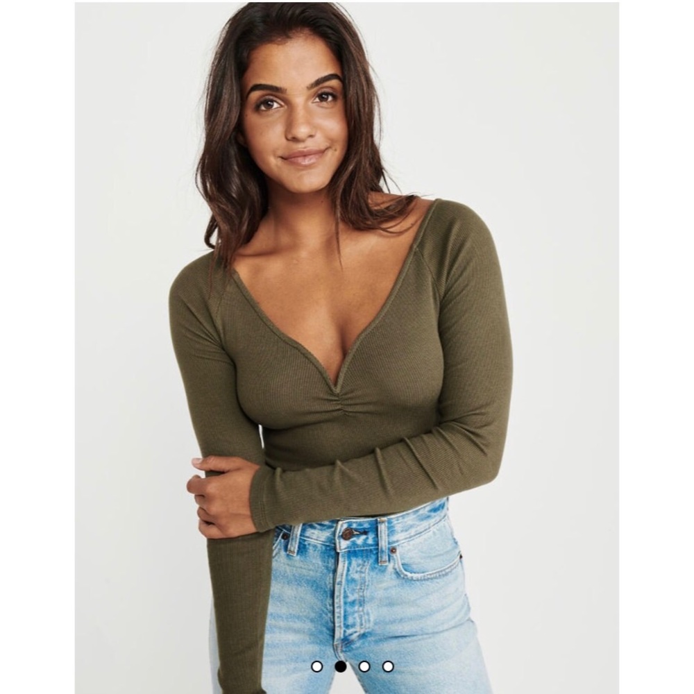 AF Notch-Neck Ribbed Top